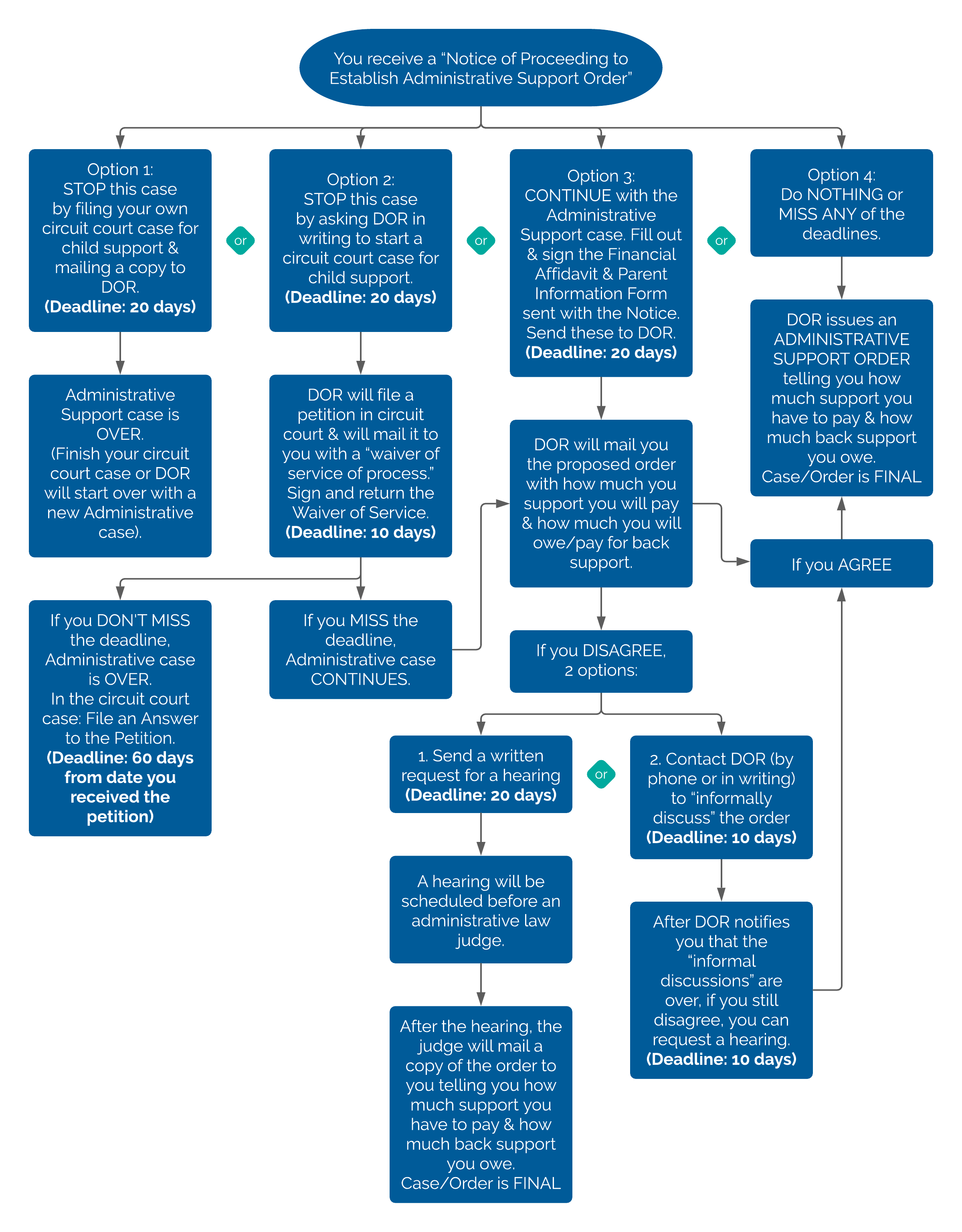 Administrative Support Case Flowchart for Hillsborough County, Florida