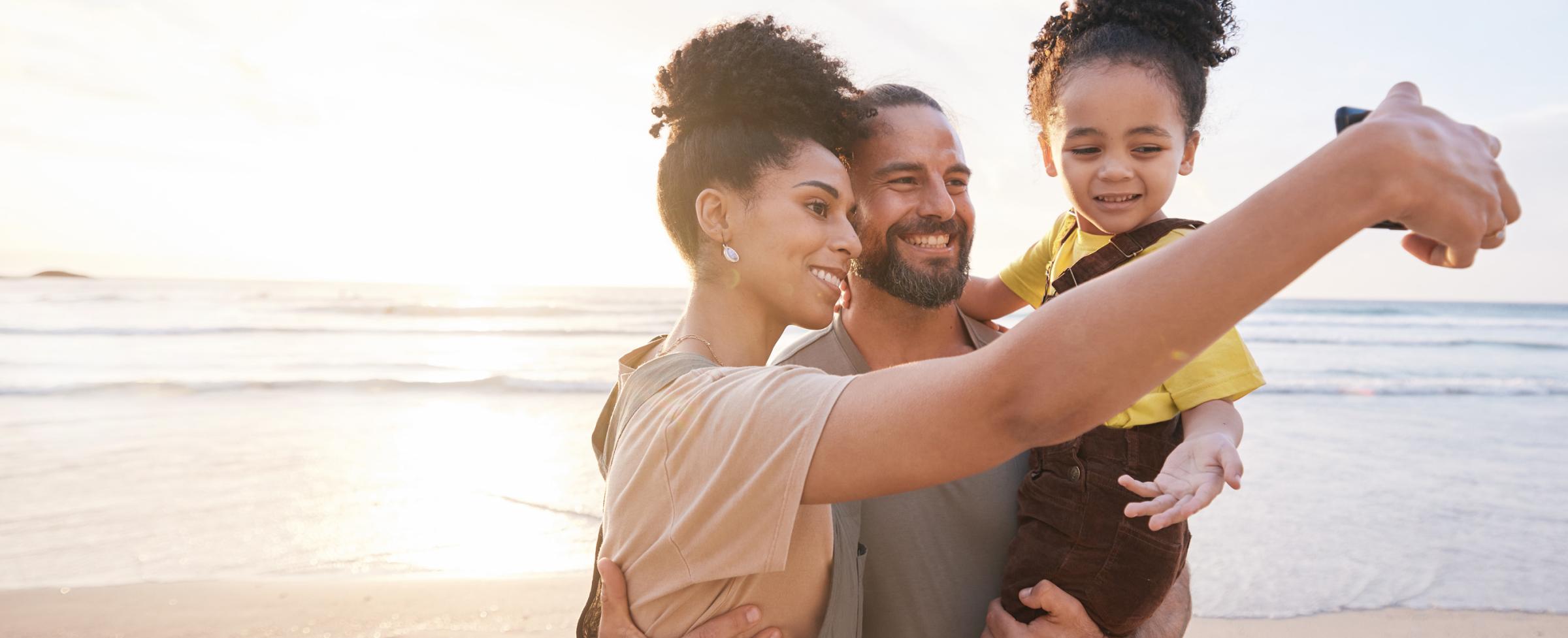 Family on the beach