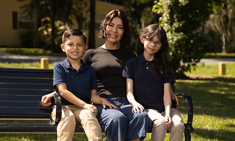 Client and her children