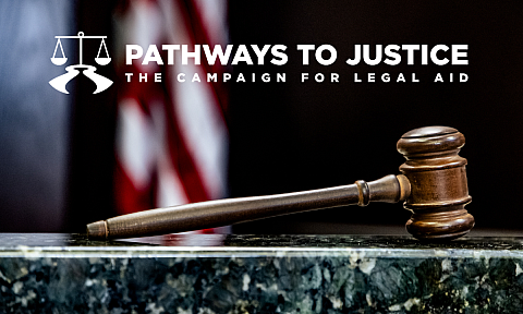 Gavel and logo