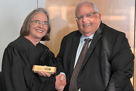 Honorable Claudia Isom and Board Chair Jim Thaler