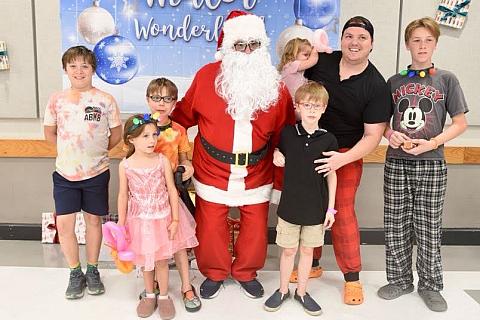 Holiday party with Santa