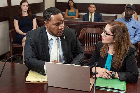 Attorneys in court.