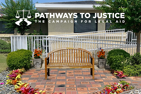 The Pathways to Justice brick pathway