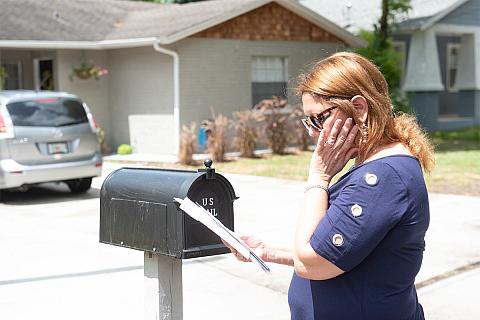 Woman Getting an Eviction Notice