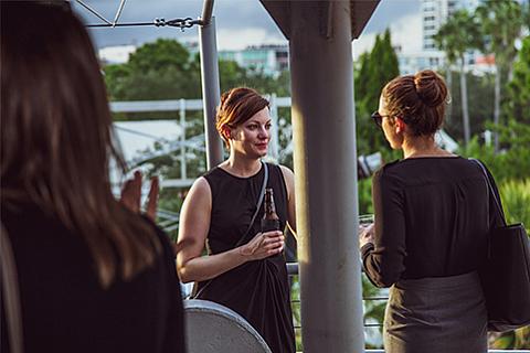 Guests at The Collective event at the American Victory Ship